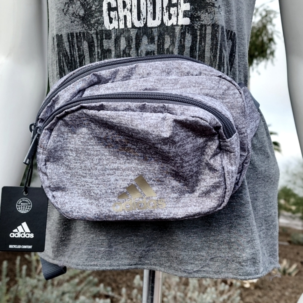 ADIDAS Must Have Waist Pack Belly Bag Fanny Pack Crossbody Purse Gray Unisex - Picture 6 of 16